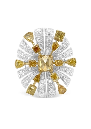 HYT Jewelry 18K white and yellow gold diamond ring - Silver