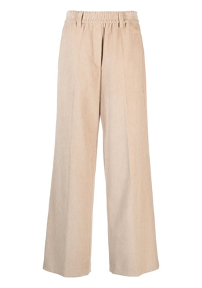 Brunello Cucinelli corduroy wide-leg trousers - Neutrals