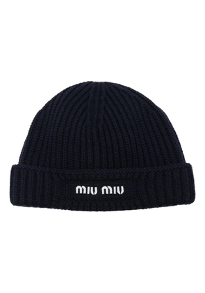 Miu Miu wool beanie hat - Blue