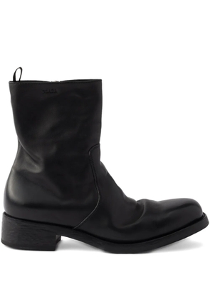 Prada zipper leather boots - Black