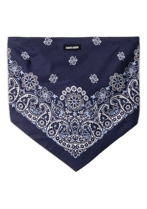 Miu Miu poplin bandana top - Blue