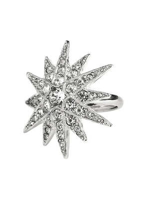 Kenneth Jay Lane crystal-emellishment ring - Silver