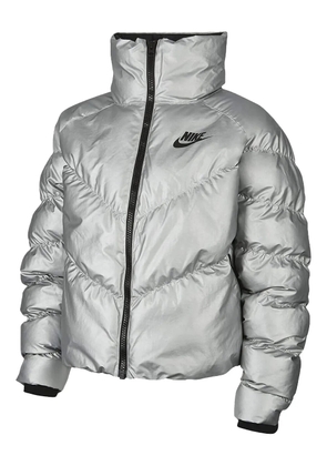 Nike Sportswear Synthetic Fill Shine 'Silver/Black' jacket