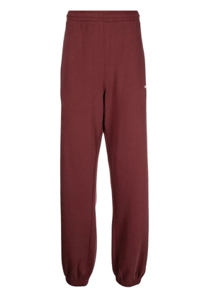 Off-White logo-print cotton track pants - Blue