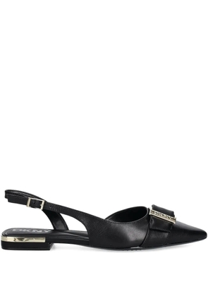DKNY buckle sling back ballet flats - Black