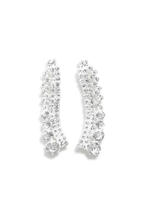 HZMER JEWELLERY crystal-embellished earrings - Silver