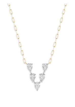 PHILLIPS HOUSE 18K yellow gold and platinum Pear V diamond necklace