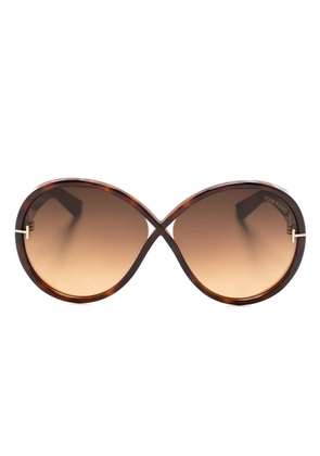 TOM FORD Eyewear Edie oversize-frame sunglasses - Brown