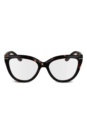 Calvin Klein tortoiseshell-pattern cat-eye frame glasses - Brown