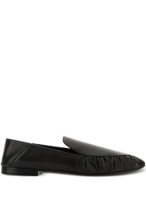 Saint Laurent Alain ruffled leather loafers - Black