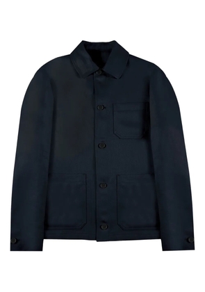 Incotex linen shirt jacket - Blue