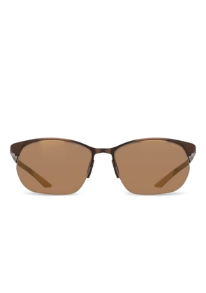 Nike metal frame sunglasses - Brushed Walnut / Amber Mirror