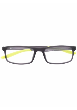 Nike swoosh-logo square-frame eyeglasses - Grey