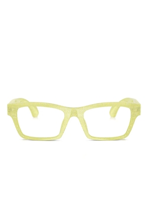 Alain Mikli pointillé rectangle glasses - Yellow