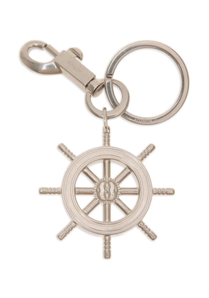 Bally helm-charm metal keyring - Silver