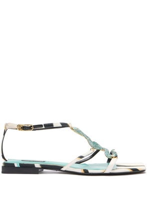 Roberto Cavalli Ray Of Sea flat sandals - Blue