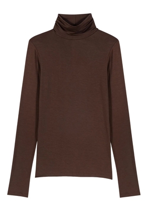 Maje roll-neck top - Brown