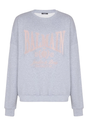 Balmain printed cotton sweater - Grey
