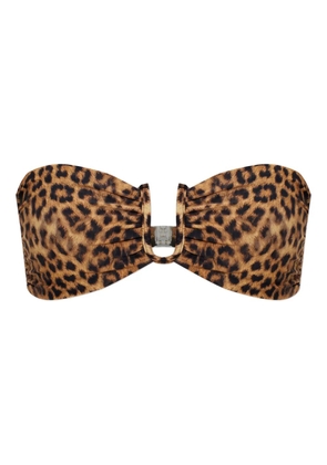 Melissa Odabash Prague animal-print bikini top - Brown