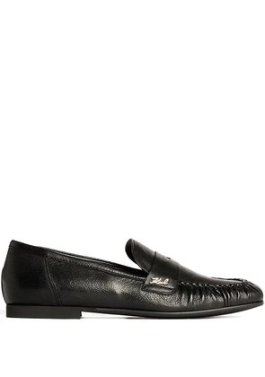Karl Lagerfeld logo detail loafers - Black