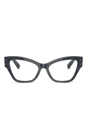 Dolce & Gabbana Eyewear lace-pattern cat-eye glasses - Blue
