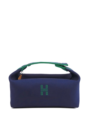 Hermès Pre-Owned 2010-2025 Small Toile Bride A Brac Case vanity bag - Blue
