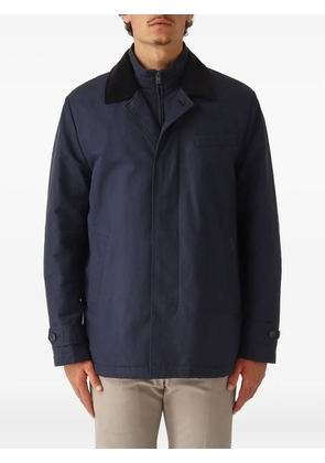 Fay double-layer corduroy-collar jacket - Blue