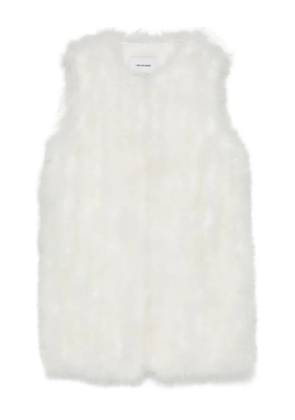 Yves Salomon feathers gilet - White