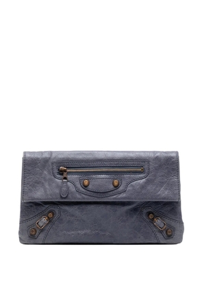 Balenciaga Pre-Owned 2012 Lambskin Motocross Giant 12 Envelope clutch bag - Purple