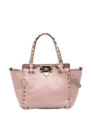 Valentino Garavani Pre-Owned 2000-2017 Mini Leather Rockstud Trapeze satchel - Pink