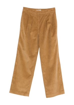 CO COLLECTION pleated corduroy trousers - Brown