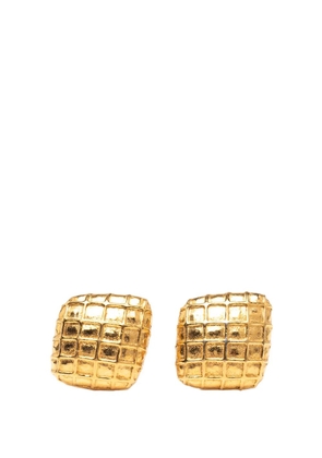 CHANEL Pre-Owned 1970-1980 Gold Plated Diamond Clip on Earrings costume earrings