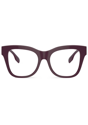 Burberry Eyewear logo-plaque square-frame glasses - Red