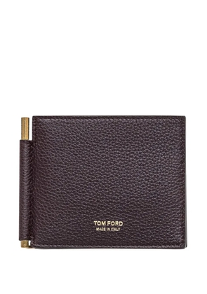 TOM FORD logo-print leather wallet - Neutrals