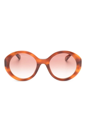 Chloé Eyewear logo sunglasses - Brown