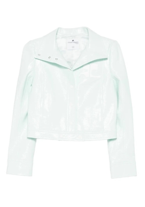 Courrèges Reedition Vinyl buttoned collar jacket - Blue