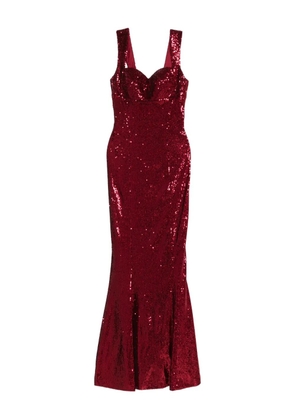SILK LOVE & LACE Annabel sequin maxi dress - Red