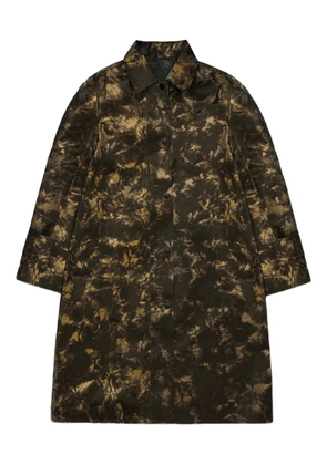 Rains patterned single-breasted coat - Brown
