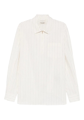 rold skov zip striped shirt - White
