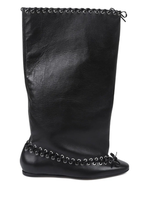 ALL IN Eyelet Level flat boots - Black
