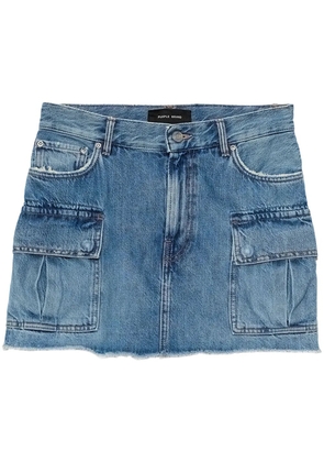 Purple Brand cargo denim miniskirt - Blue