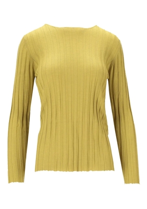 La-Rose ribbed crew-neck sweater - Yellow