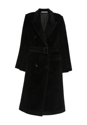Tagliatore belted-waist double-breasted coat - Black