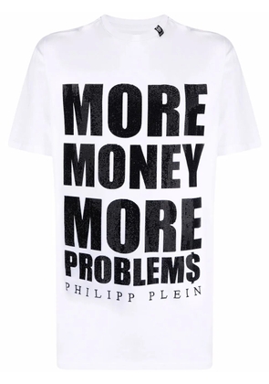 Philipp Plein slogan-print cotton T-shirt - White