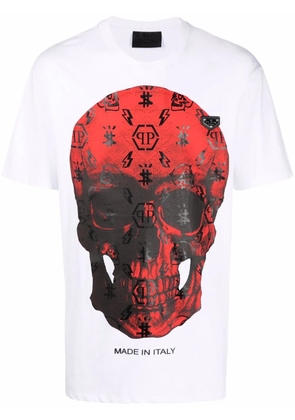 Philipp Plein monogram skull T-shirt - White
