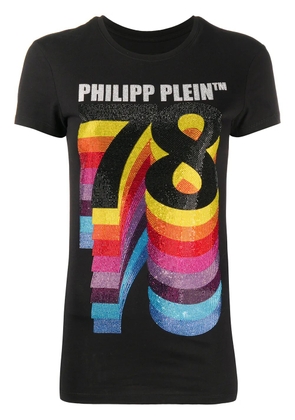 Philipp Plein embellished 78 print T-shirt - Black