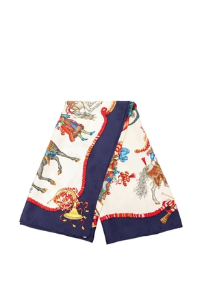 Hermès Pre-Owned 2000-2020 Les Fetes Du Roi Soleil Silk Scarf scarves - White