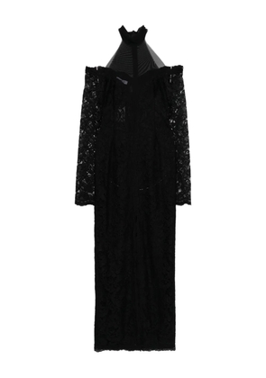 AXEL 113 Raven lace long-sleeve maxi dress - Black