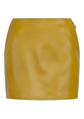 Elisabetta Franchi leather mini skirt - Yellow