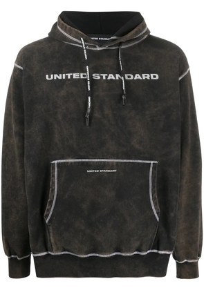 United Standard logo print hoodie - Black